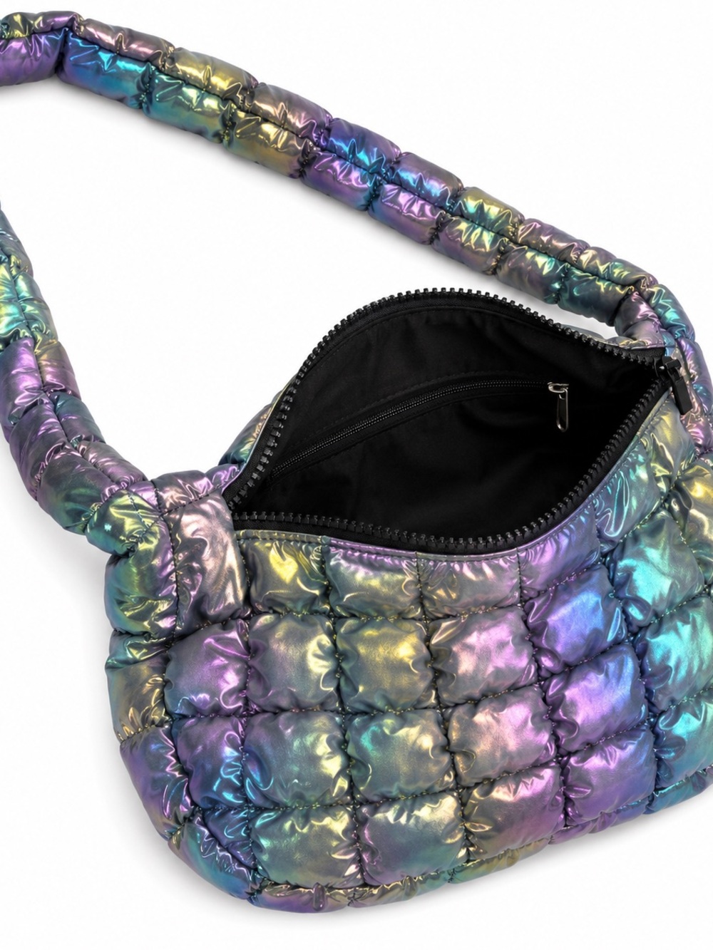 EARTHBOUND Iridescent Quilted Crossbody Bag - Rainbow Metallic - Picture 2 of 3